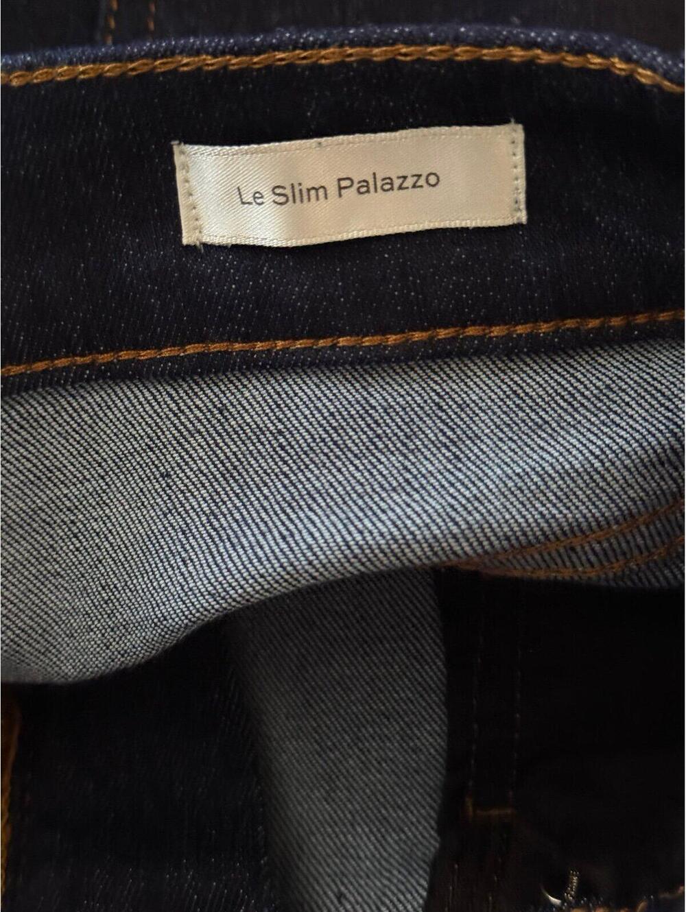 NWT FRAME Le Slim Palazzo Jeans 26 Rinse High Rise Wide Leg Dark Wash 31” Inseam - Picture 6 of 7